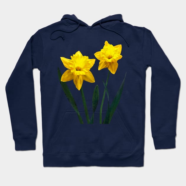 Yellow Daffodil Pair Hoodie by SusanSavad